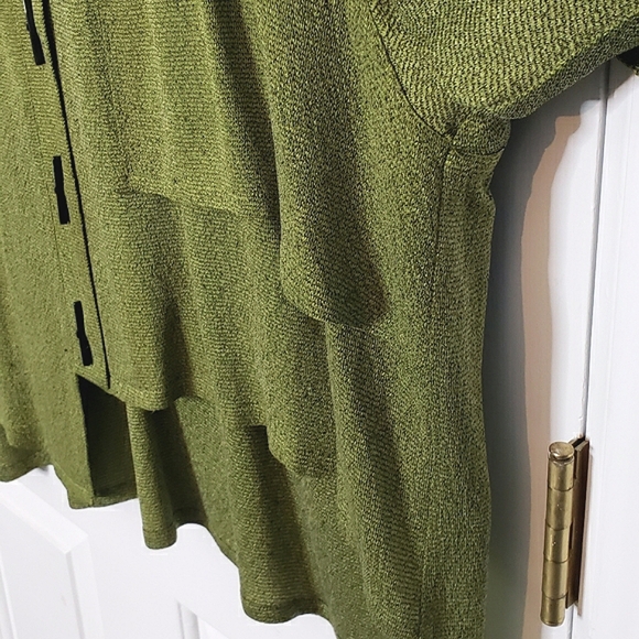 Vintage Lagenlook Aysemetrical Art to Wear Big Shirt Cape Drape Carole Thomkins - Picture 10 of 15